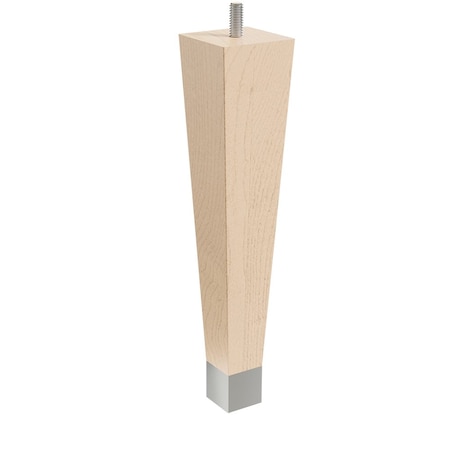 Designs Of Distinction 9" Square Tapered Leg with bolt and 1" Chrome Ferrule - Hardwood 01241009MACR6